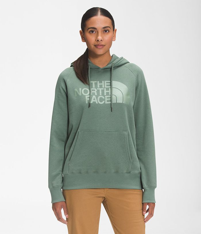 Sudadera Con Capucha The North Face Mujer Luxe Half Dome Pullover Verde - Peru 51093YJSQ